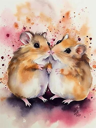 Mouse Paint By Numbers Kits UK MJ9737