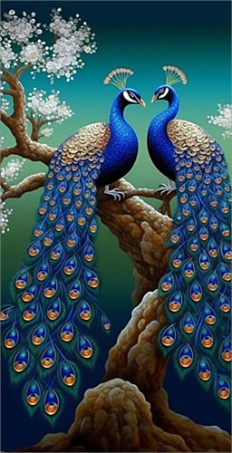 Peacock Diy Paint By Numbers Kits UK For Adult Kids MJ1598