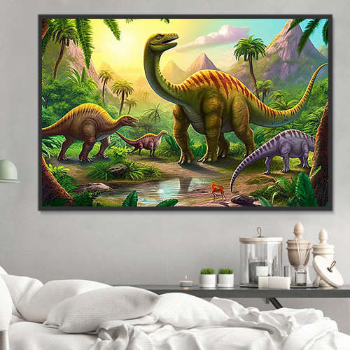 Dinosaur Paint By Numbers Kits UK MJ9722