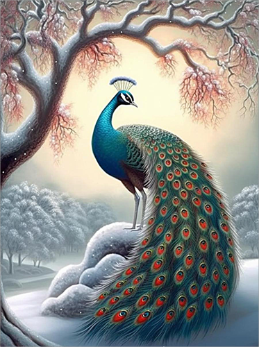 Peacock Paint By Numbers Kits UK MJ1617
