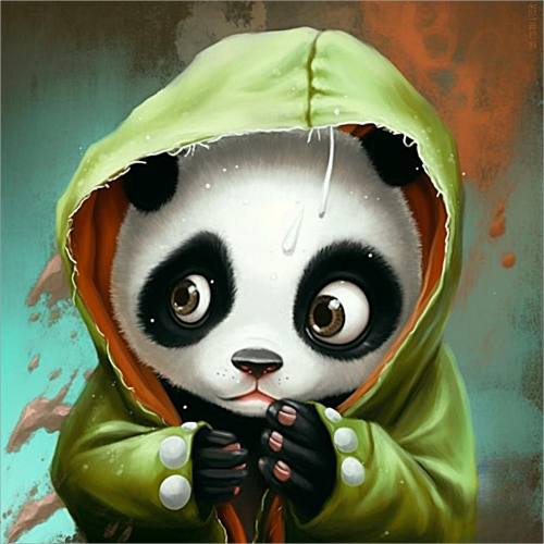 Panda Diy Paint By Numbers Kits UK For Adult Kids MJ8065
