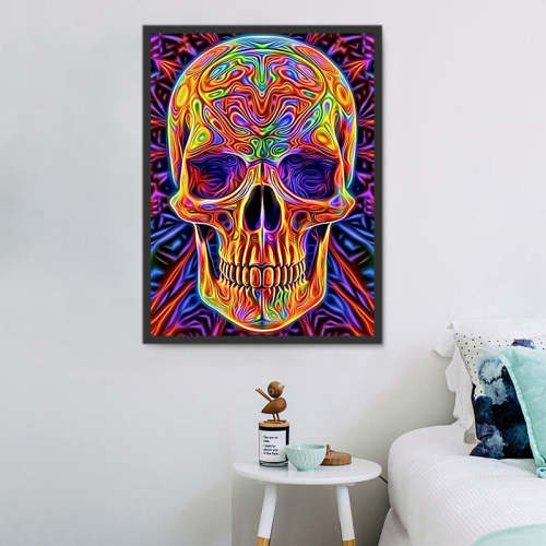 Skull Paint By Numbers Kits UK MJ2076