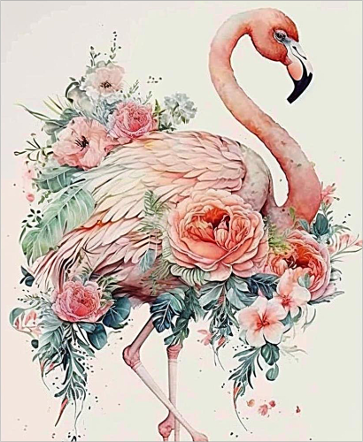 Flamingo Paint By Numbers Kits UK MJ9647