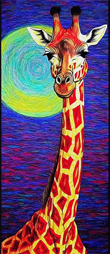 Giraffe Diy Paint By Numbers Kits UK For Adult Kids MJ2221