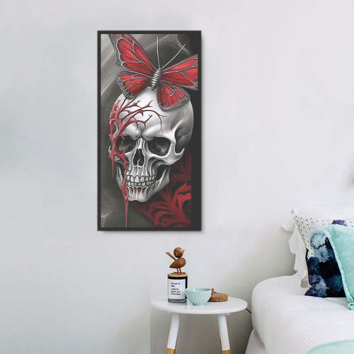 Skull Diy Paint By Numbers Kits UK For Adult Kids MJ2047