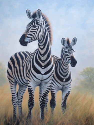 Zebra Diy Paint By Numbers Kits UK For Adult Kids MJ9497