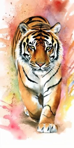 Tiger Diy Paint By Numbers Kits UK For Adult Kids MJ1220