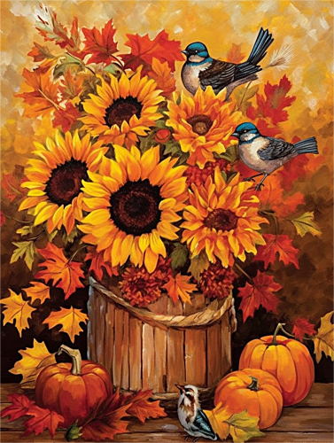 Sunflower Paint By Numbers Kits UK MJ2753
