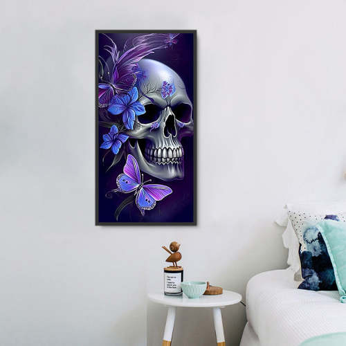 Skull Diy Paint By Numbers Kits UK For Adult Kids MJ2039
