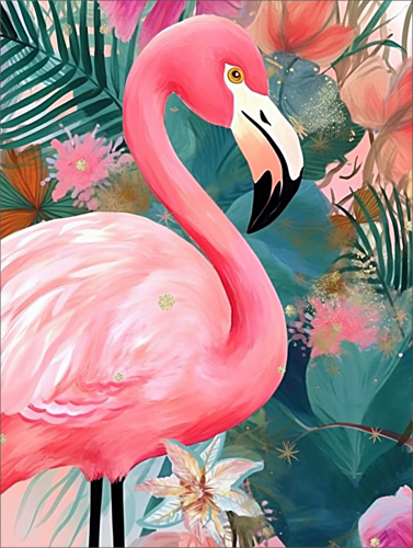Flamingo Paint By Numbers Kits UK MJ9640