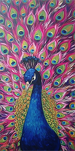 Peacock Diy Paint By Numbers Kits UK For Adult Kids MJ2821