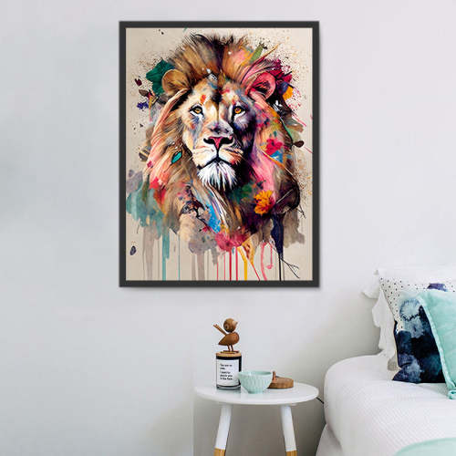 Lion Paint By Numbers Kits UK MJ9243