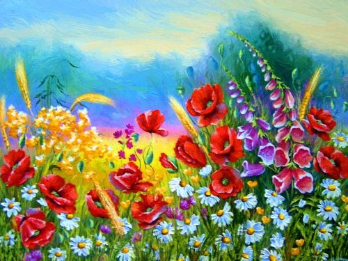 Flower Paint By Numbers Kits UK SS1829056496