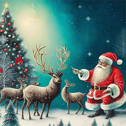 Christmas Paint By Numbers Kits UK MJ2394
