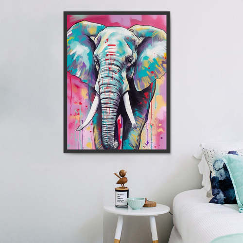 Elephant Paint By Numbers Kits UK MJ1346