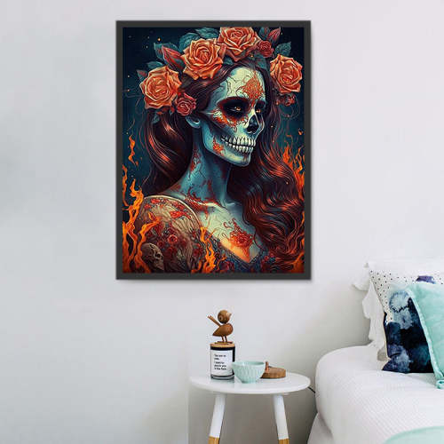 Skull Paint By Numbers Kits UK MJ2084