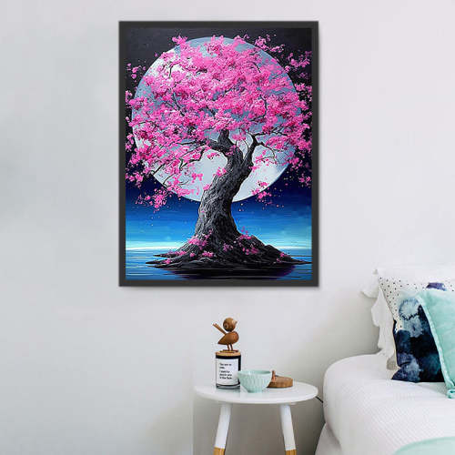 Tree Diy Paint By Numbers Kits UK For Adult Kids MJ8697