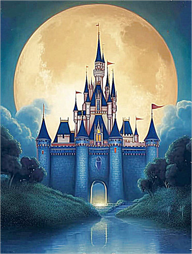 Castle Diy Paint By Numbers Kits UK For Adult Kids MJ8384