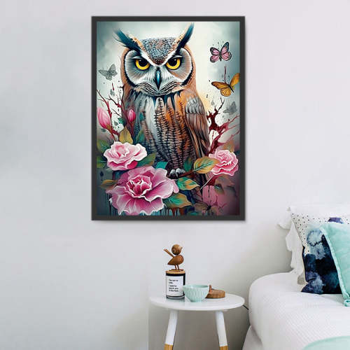 Owl Paint By Numbers Kits UK MJ9785