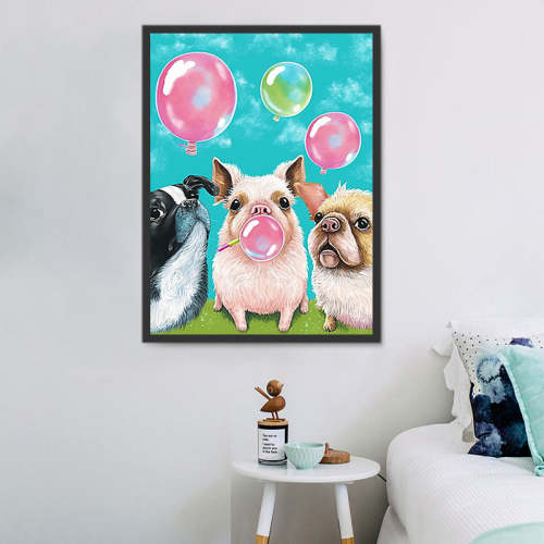 Pig Paint By Numbers Kits UK MJ8186