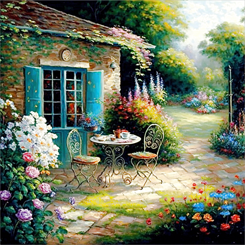Village Diy Paint By Numbers Kits UK For Adult Kids MJ7260