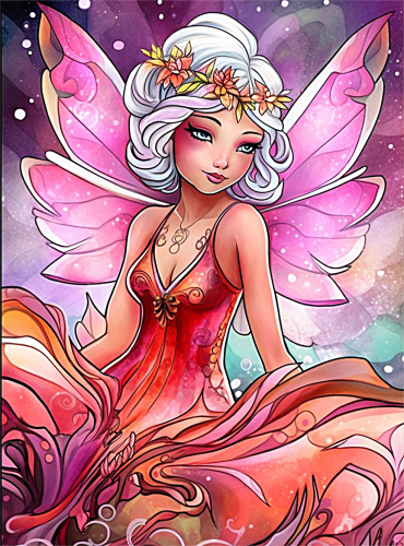 Fairy Paint By Numbers Kits UK MJ3281