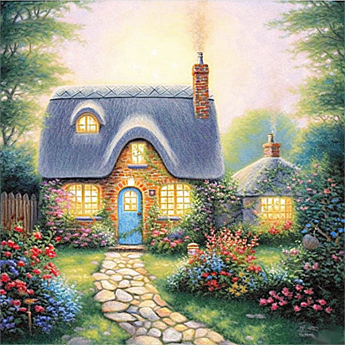Village Diy Paint By Numbers Kits UK For Adult Kids MJ7264