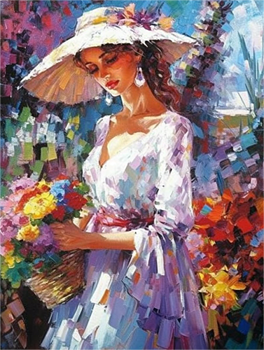 Woman Paint By Numbers Kits UK MJ3176