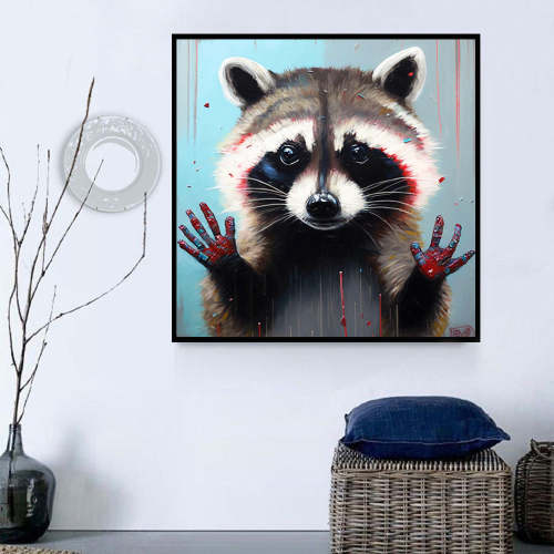 Raccoon Diy Paint By Numbers Kits UK For Adult Kids MJ7005