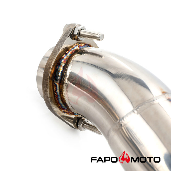 FE761512 TURBO EXHAUST DOWNPIPE FOR 08-14 BMW 650i X6/X5/5/6/7-SERIES N63B44 4.4 V8 Catless