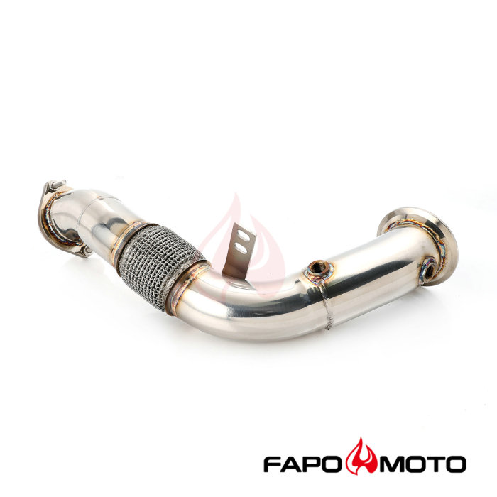 FE761512 TURBO EXHAUST DOWNPIPE FOR 08-14 BMW 650i X6/X5/5/6/7-SERIES N63B44 4.4 V8 Catless