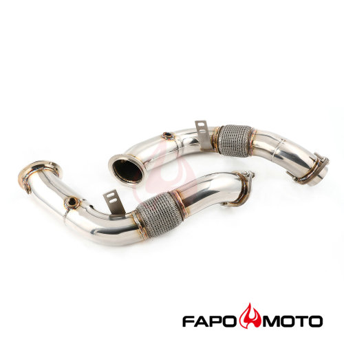 FE761512 TURBO EXHAUST DOWNPIPE FOR 08-14 BMW 650i X6/X5/5/6/7-SERIES N63B44 4.4 V8 Catless