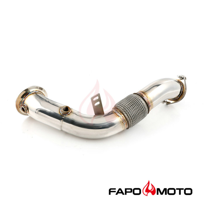 FE761512 TURBO EXHAUST DOWNPIPE FOR 08-14 BMW 650i X6/X5/5/6/7-SERIES N63B44 4.4 V8 Catless