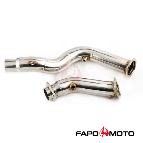 FE761012 TURBO EXHAUST DOWNPIPE FOR BMW M4 M3 M2C F80 F82 F83 S55 14-21 twin turbo