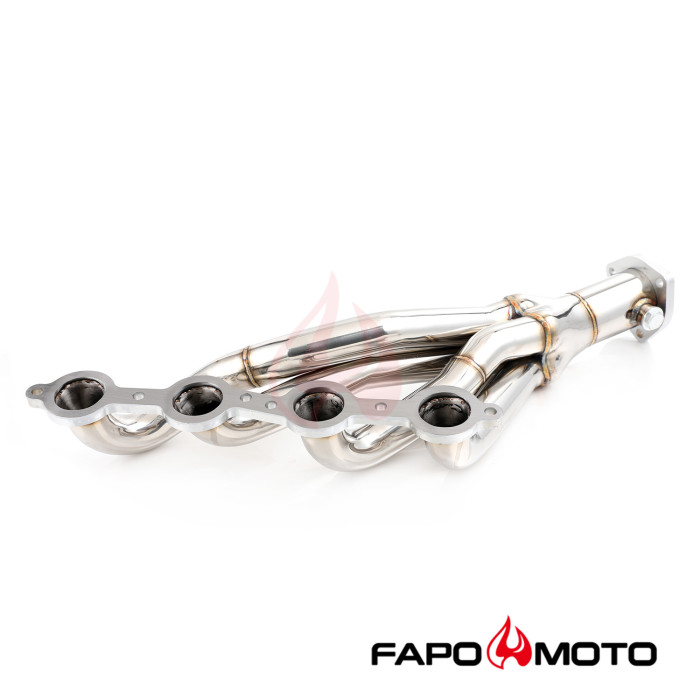 FE640130 Single Turbo Headers for LSX LS2 T4 Top Mount Swap Crossover with 44mm WG