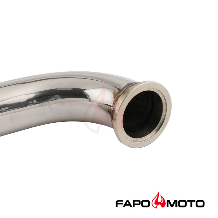 FE790310 Universal Dump Pipe 1.75  304SS V-Band Flanged for 44mm 60mm Wastegate