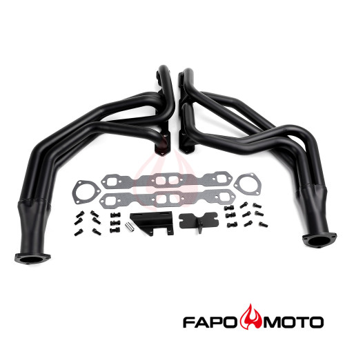 FE330910 Long Tube Headers compatible with Chevy GMC 63-87 C10 C20 C30 283 305 327 350 Small Block V8