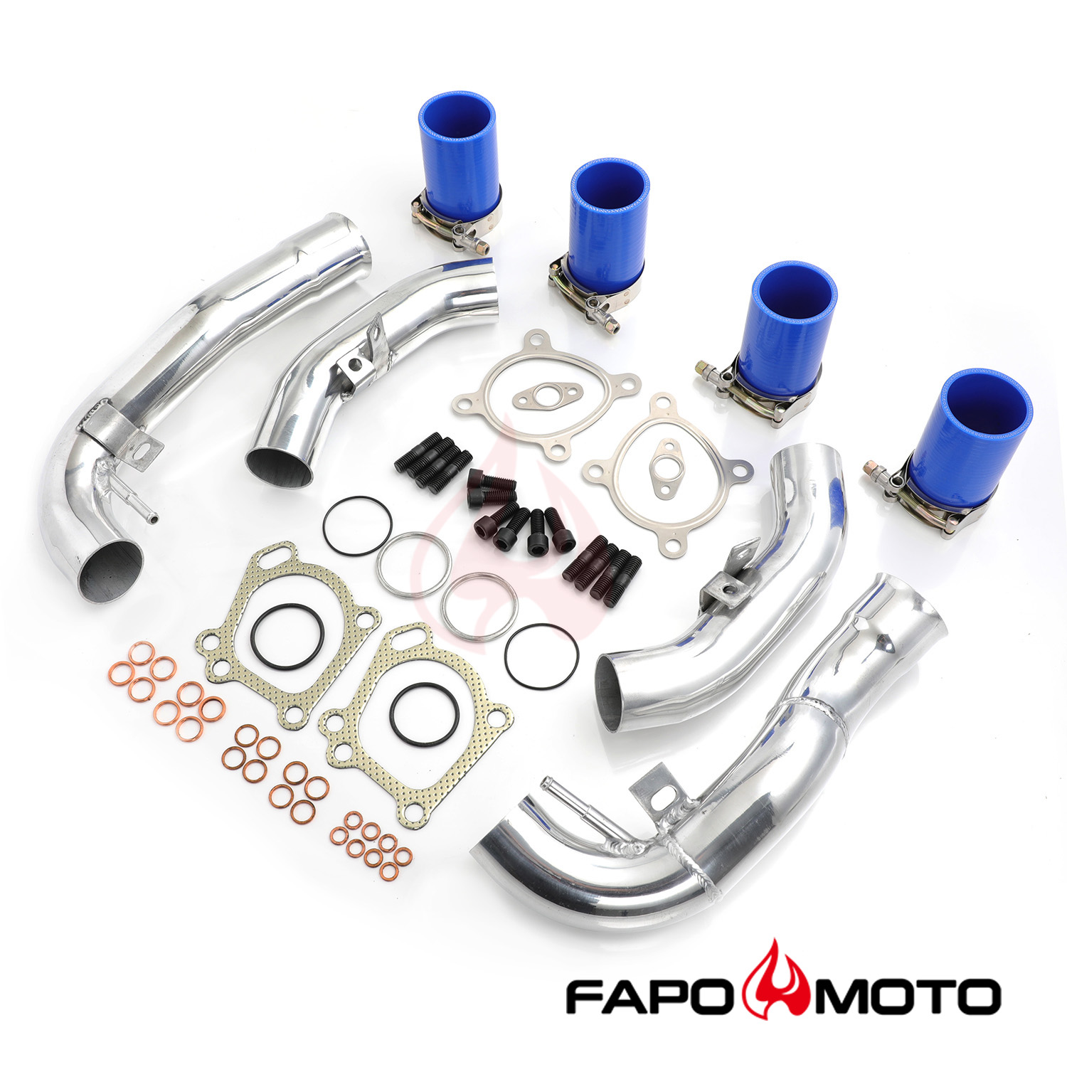 FAPO MOTO Top Mount Intercooler compatible with BMW 2015-21 M2 M3 M4 F80 F82 F83 F87 3.0L S55 Dual Pass 