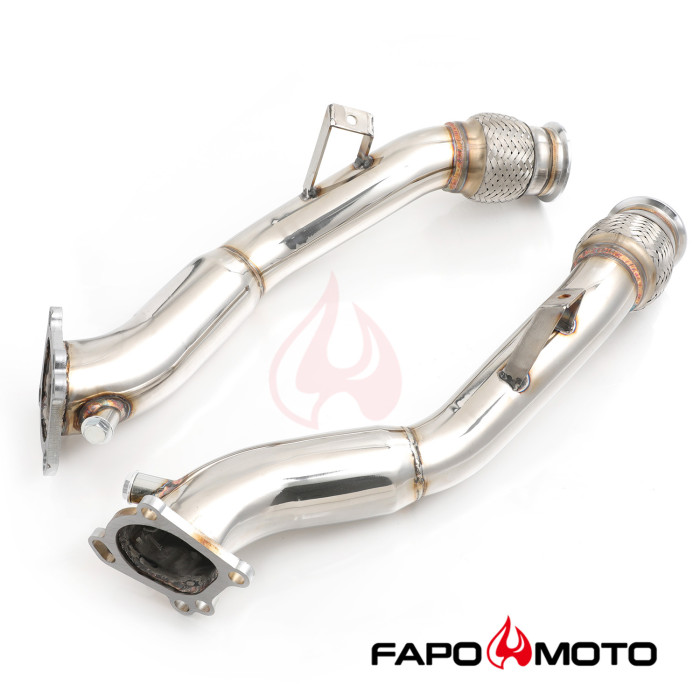 FE740010 Exhaust Turbo Downpipe 3  K04 RS6 compatible with Audi S4 B5 A6/Allroad C5 2.7L Bi-Turbo