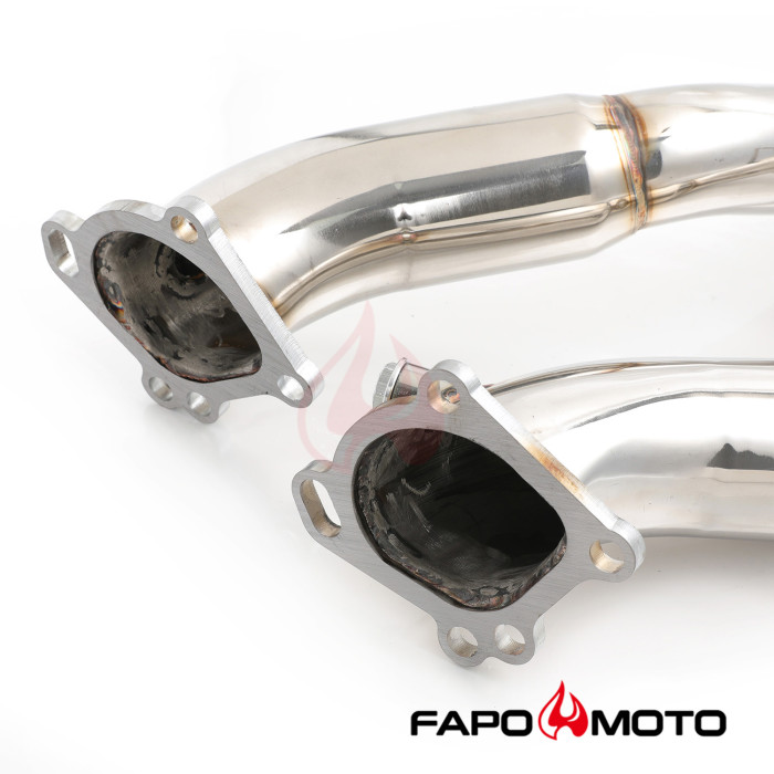 FE740010 Exhaust Turbo Downpipe 3  K04 RS6 compatible with Audi S4 B5 A6/Allroad C5 2.7L Bi-Turbo