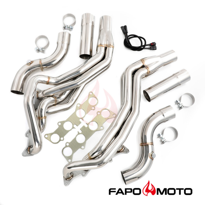 FE657010 Long Tube Headers Manifolds compatible with 2015-2021 Ford Mustang GT 5.0L 302 V8 Coyote