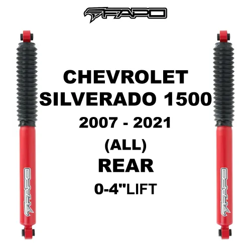 PA162010 P1 Off-road Rear shock for CHEVROLET SILVERADO 1500 2007-2021 GMC SIERRA 1500 2007 - 2021 CHEVYROLET SILVERADO 1500 CLASSIC 2019-2019 GMC SIERRA 1500 CLASSIC 2019-2019 0-4”lift
