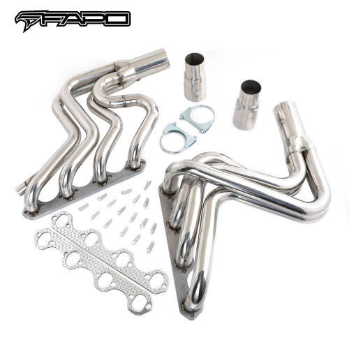 FAPO Exhaust Header Manifold For 1987-1996 Ford F150 F250 Bronco Pickup 5.8L 351