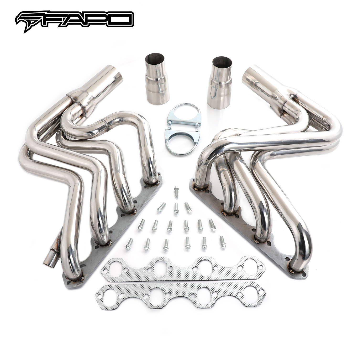 FAPO Exhaust Header Manifold For 1987-1996 Ford F150 F250 Bronco Pickup ...