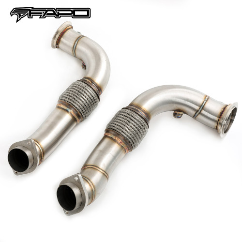 Fapo Exhaust Downpipe For 08-14 BMW 650 X6/X5/5/6/7 Series N63B44 4.4Alpina GT