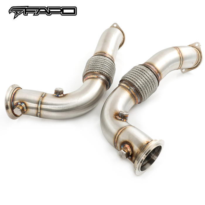 Fapo Exhaust Downpipe For 08-14 BMW 650 X6/X5/5/6/7 Series N63B44 4.4Alpina GT
