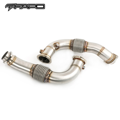 Fapo Exhaust Downpipe For 08-14 BMW 650 X6/X5/5/6/7 Series N63B44 4.4Alpina GT