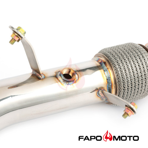 FAPO 3.5  Turbo Catless Downpipe For N55 X5 X6 35ix E70 E71 3.0L 10-14