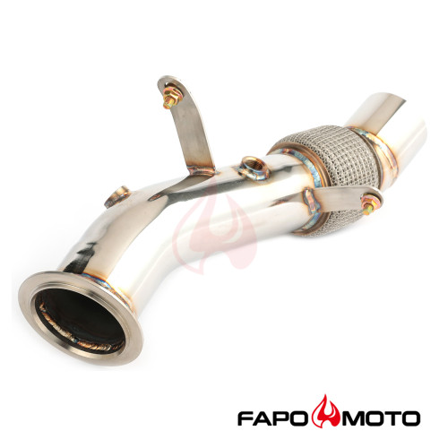 FAPO 3.5  Turbo Catless Downpipe For N55 X5 X6 35ix E70 E71 3.0L 10-14