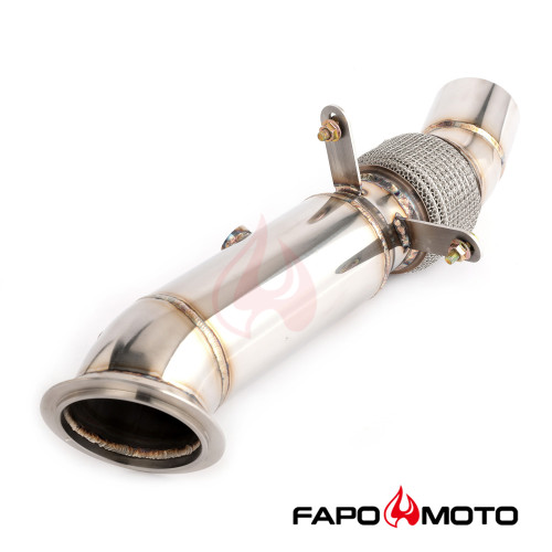 FAPO 4 inch Turbo Downpipe For BMW X5 X6 35ix F15 F16 N55 3.0L 2014 2015